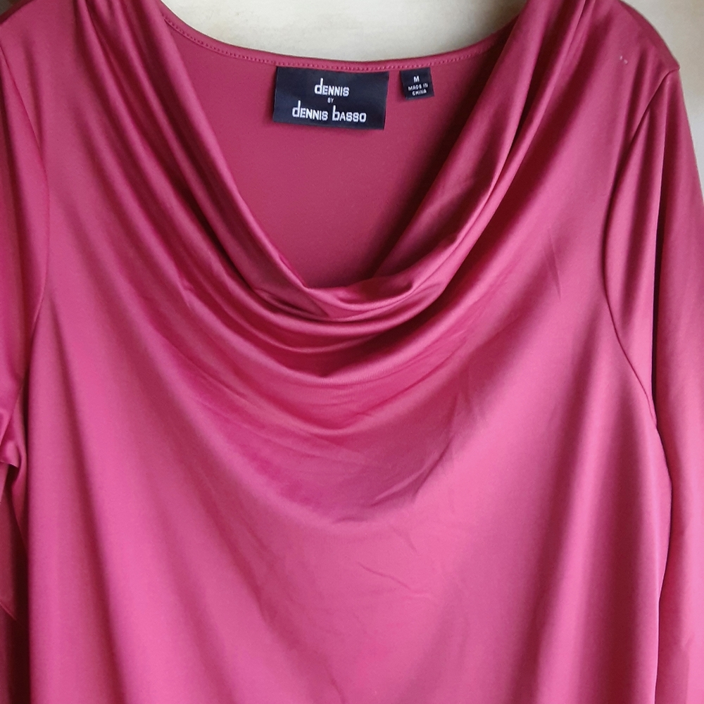 Dennis Basso Dress. Color: Dark Rose,  Size M
